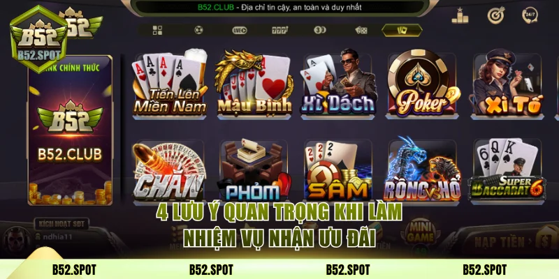 4 lưu ý quan trọng khi làm nhiệm vụ nhận ưu đãi